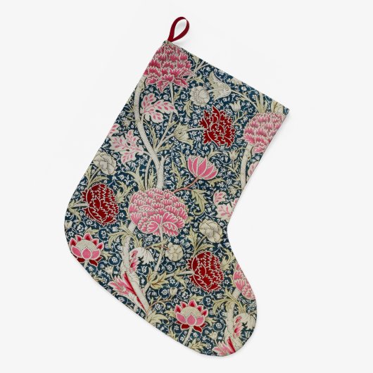 Cray Pattern (von William Morris) Großer Weihnachtsstrumpf (Vorderansicht (hängend))