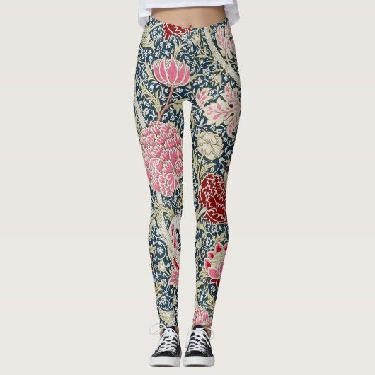 Cray Pattern (von William Morris) Leggings (Vorderseite)