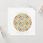 CRAY QUILT Square Flat Danke Karte (Vorderseite/Rückseite Beispiel)