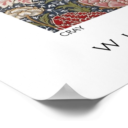 Cray Textile Pattern Wiiliam Morris Poster (Ecke)