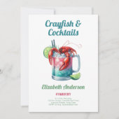 Crayfish Cocktail Party Crawfish Festival Einladung (Vorderseite)
