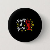 Crayfish Feisty And Scy Lemons Crawfish Women Men  Button (Vorderseite)