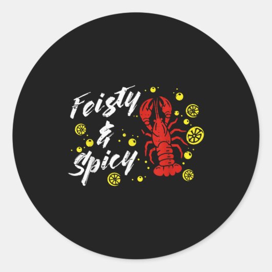 Crayfish Feisty And Scy Lemons Crawfish Women Men Runder Aufkleber (Vorderseite)