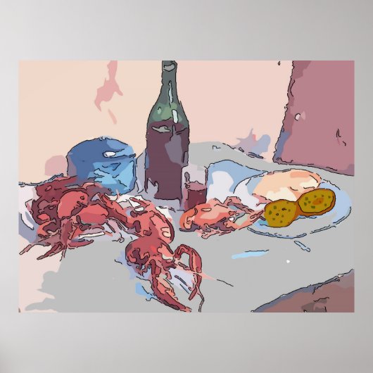 Crayfish Still Life 1 Poster (Vorne)