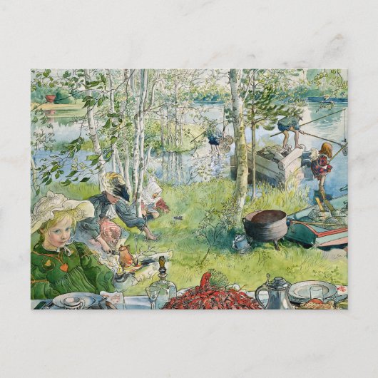 Crayfish von Carl Larsson Postkarte (Vorderseite)