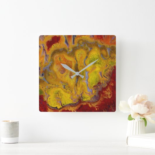 Crayola Jasper Quadratische Wanduhr (Zuhause)