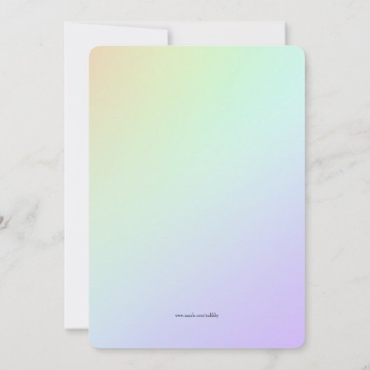 Crayola Rainbow Abschluss Einladung (Rückseite)