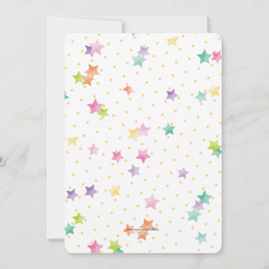 Crayola Regenbogen-Lehrer-Abschluss-Einladung Einladung (Rückseite)