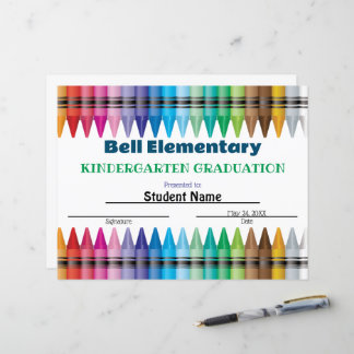 Crayon Abschluss Certificate