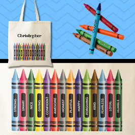 Crayon Affirmation for Kids Motivierend School Tragetasche