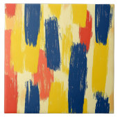 Crayon and Butterfly Blume und Paint Strokes Fliese (Vorderseite)