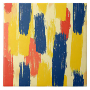 Crayon and Butterfly Blume und Paint Strokes Fliese