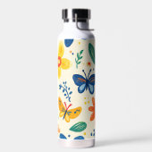 Crayon and Butterfly Flowers Trinkflasche (Links)