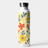 Crayon and Butterfly Flowers Trinkflasche (Links)