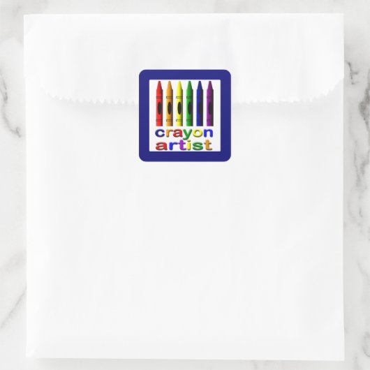 Crayon Artist Niedlich Sticker (Tasche)