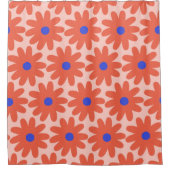 Crayon Blume Fröhliches Blumenmuster Duschvorhang (Vorderseite)