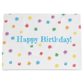 Crayon bolsa regalo "Happy Birthday" Große Geschenktüte (Vorderseite)