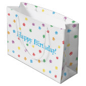 Crayon bolsa regalo "Happy Birthday" Große Geschenktüte (Rückseite Schrägansicht)