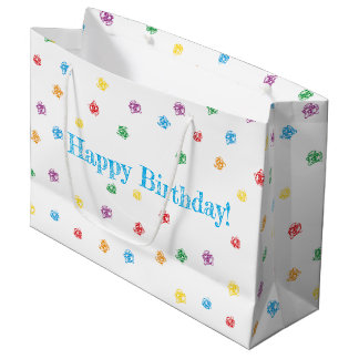 Crayon bolsa regalo "Happy Birthday" Große Geschenktüte