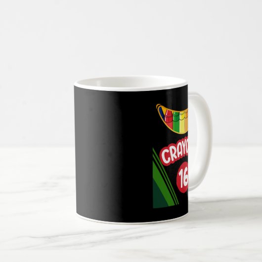 Crayon Box Fun Teacher Student Crayon Squad Hallow Kaffeetasse (VorderseiteRechts)