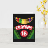 Crayon Box Fun Teacher Student Crayon Squad Hallow Karte (Gelbe Blume)