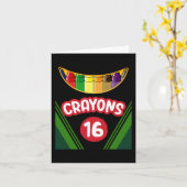 Crayon Box Fun Teacher Student Crayon Squad Hallow Karte (Gelbe Blume)
