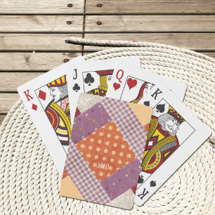 Crayon Box Patchwork Print Playing Cards Spielkarten