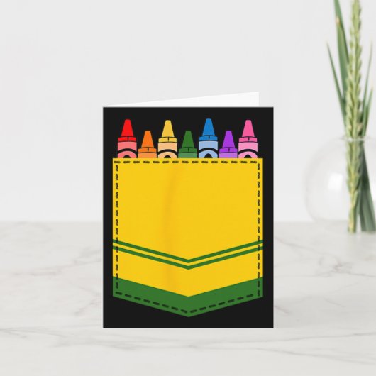 Crayon Box Pocket Teacher Geschenkartikel Karte (Vorderseite)