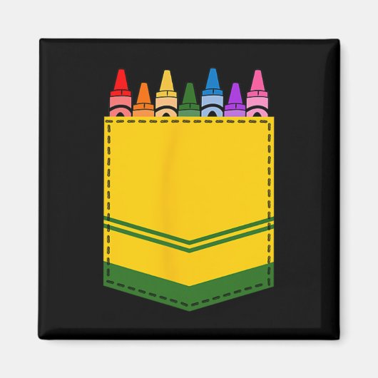 Crayon Box Pocket Teacher Geschenkartikel Magnet (Vorne)