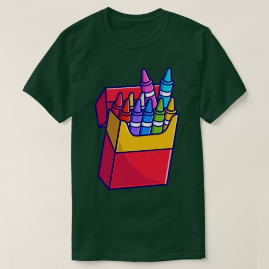 Crayon Cartoon Illustration T-Shirt (Design vorne)