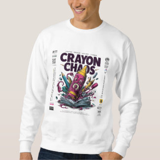 Crayon Chaos Kunst – Trippy Schmelzende Crayon Str Sweatshirt