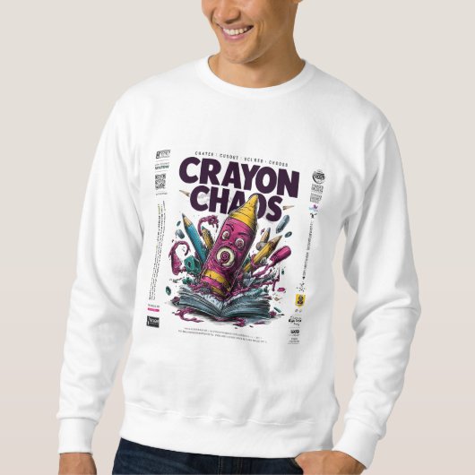 Crayon Chaos Kunst – Trippy Schmelzende Crayon Str Sweatshirt (Vorderseite)