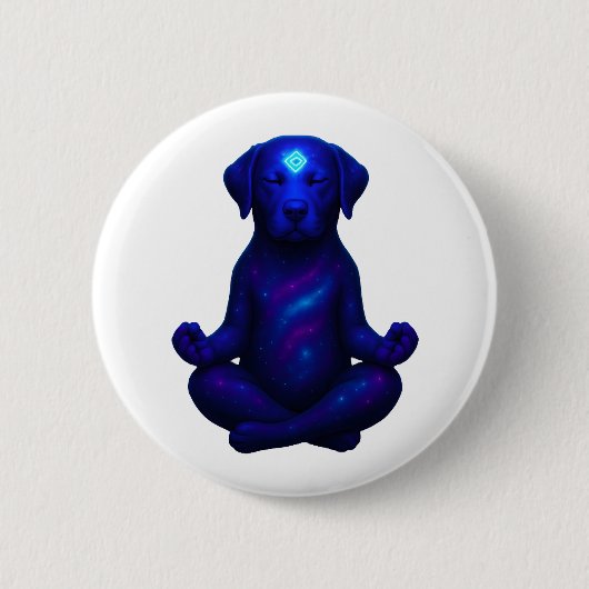 Crayon Chaos – Lustiges Brussels Griffon Hund Meme Button (Vorderseite)