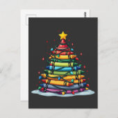 Crayon Christmas Tree Lehrer Student Xmas Postkarte (Vorne/Hinten)