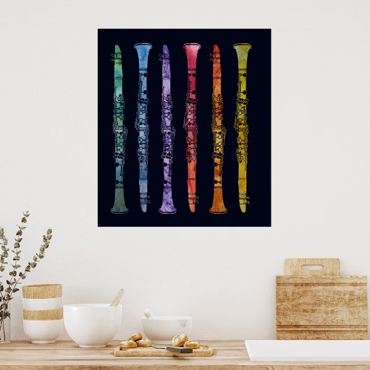 Crayon Clarinets Poster (Küche)