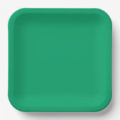 Crayon Color Green Square Paper Plate Pappteller (Vorderseite)