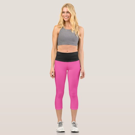 Crayon Color Magenta Capri Fashion Legging (Vorderseite)