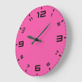 Crayon Color Magenta Wall Clock Große Wanduhr (Winkel)