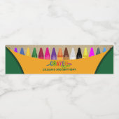 Crayon Colors Label Wasserflaschenetikett (Einzelnes Label)