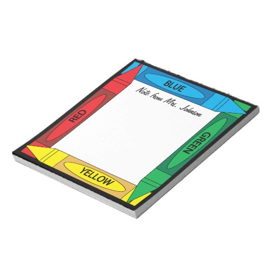 Crayon Colors Notizblock (Rotiert)
