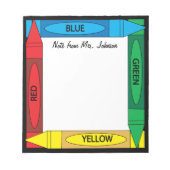 Crayon Colors Notizblock (Vorderseite)