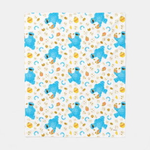 Crayon Cookie Monster Cookie Pattern Fleecedecke