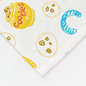 Crayon Cookie Monster Cookie Pattern Fleecedecke (Ecke)