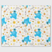 Crayon Cookie Monster Cookie Pattern Geschenkpapier (Flach)