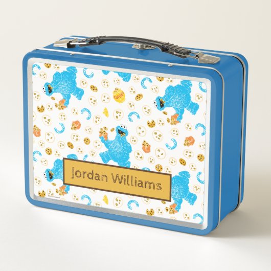 Crayon Cookie Monster Cookie Pattern Metall Brotdose (Rückseite)