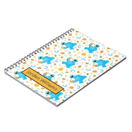 Crayon Cookie Monster Cookie Pattern Notizblock (Linke Seite)