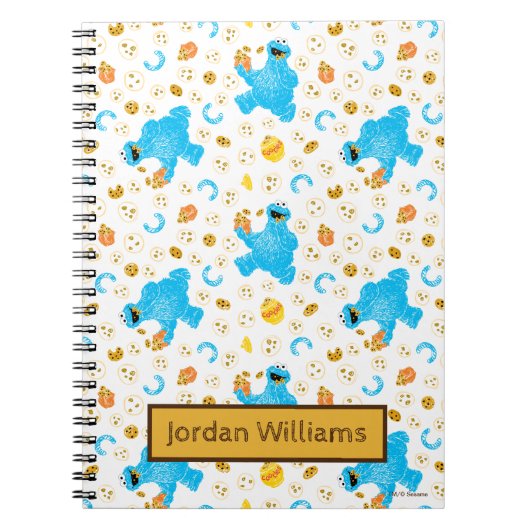 Crayon Cookie Monster Cookie Pattern Notizblock (Vorderseite)