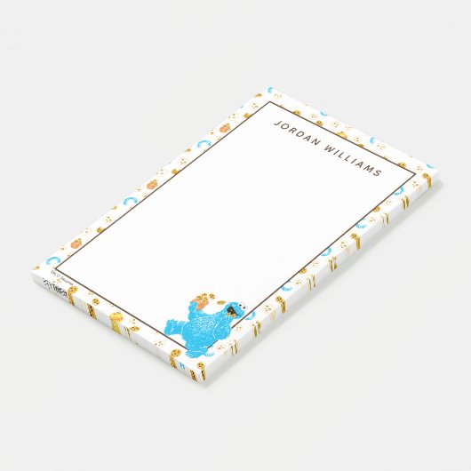 Crayon Cookie Monster Cookie Pattern Post-it Klebezettel (angewinkelt)