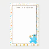 Crayon Cookie Monster Cookie Pattern Post-it Klebezettel (Vorderseite)