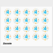 Crayon Cookie Monster Cookie Pattern Runder Aufkleber (Blatt)